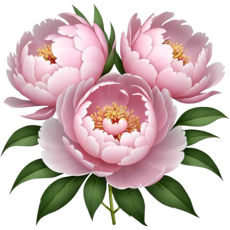 Bouquet of pale pink peonies emoji