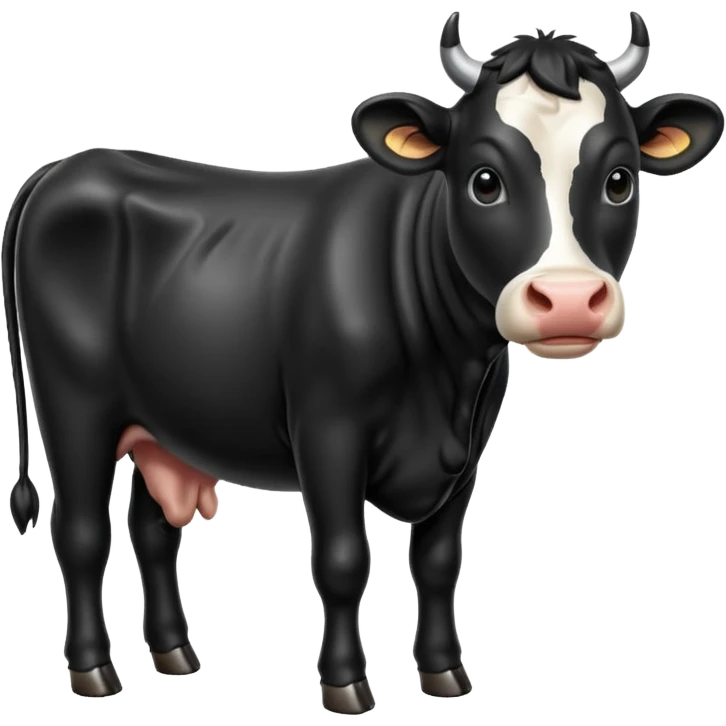 black cow emoji
