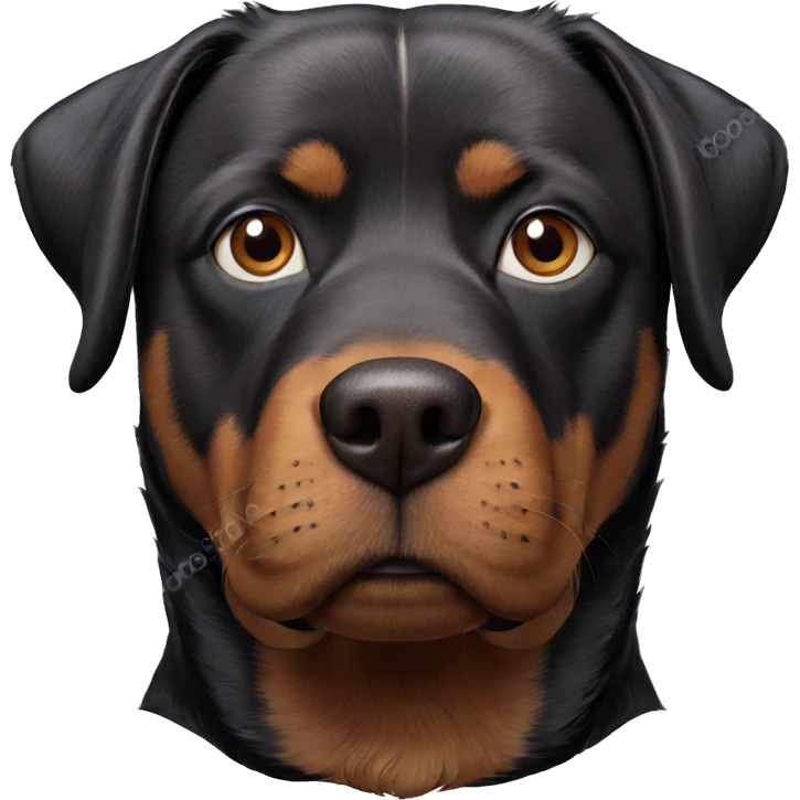 realistic dog with brown eyes emoji