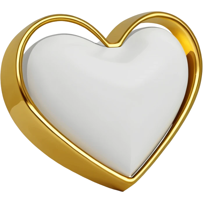 romantic letter in brown with golden heart emoji