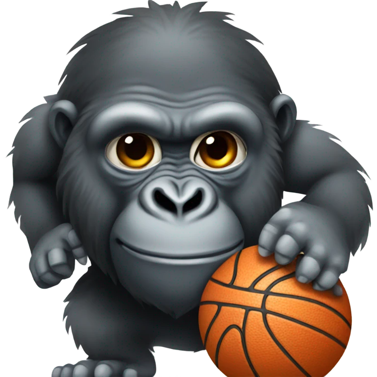 gorilla holding a basketball  emoji