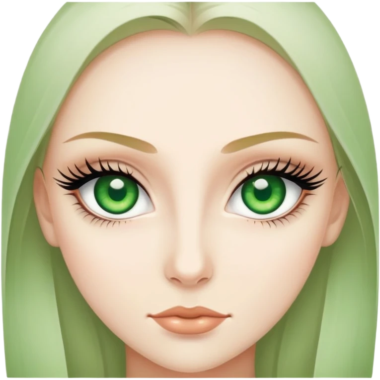 Green eyes with long lashes  emoji