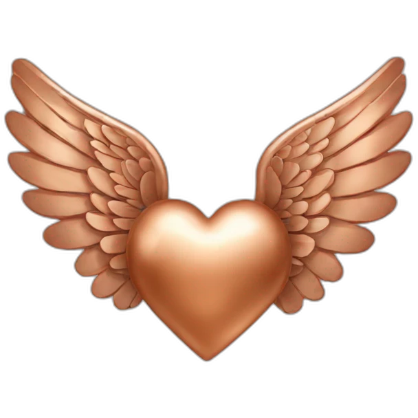 copper-ANGEL-wing-with-heart emoji