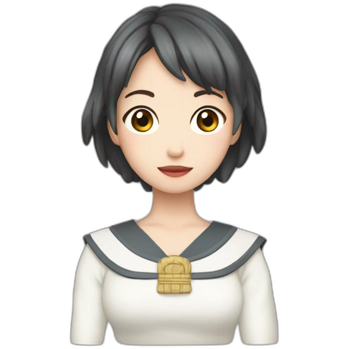 魔法少女　くすみピンクの髪色　フリルの着いた帽子 emoji