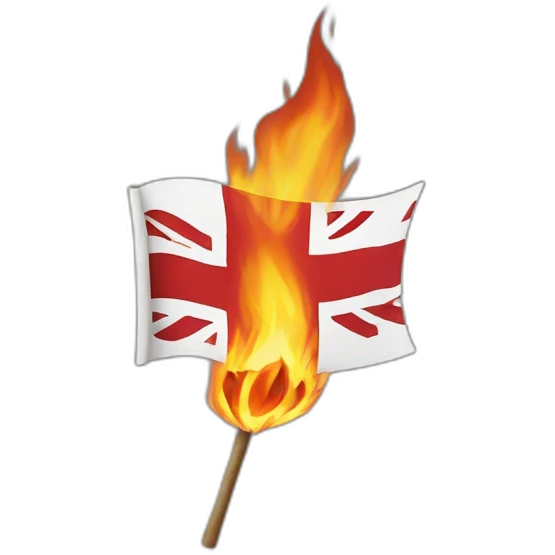 english flag burning emoji
