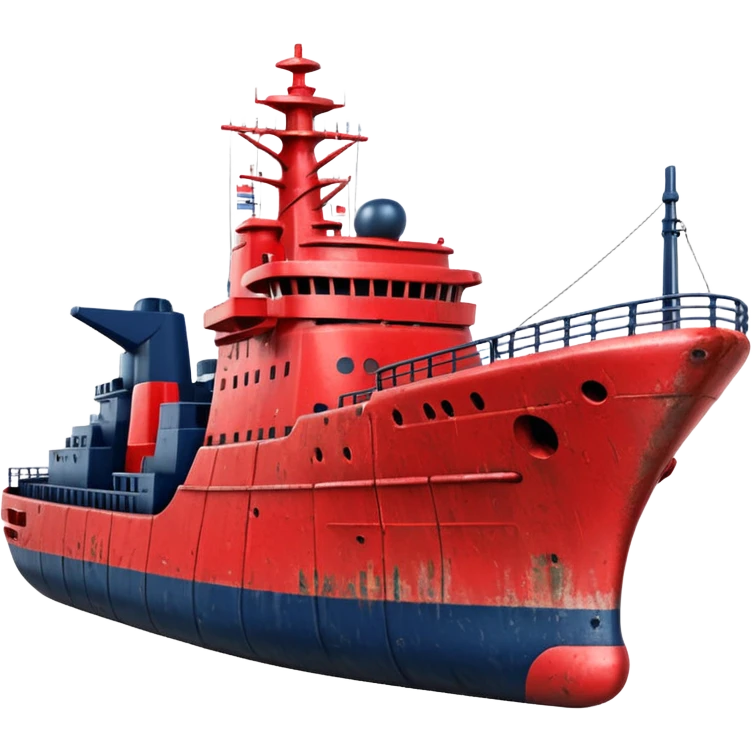 red navy ship emoji