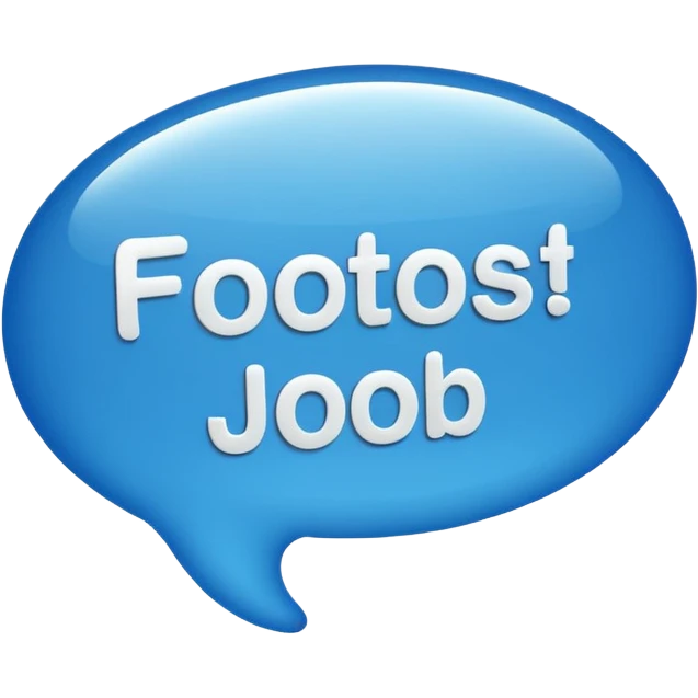 a text message bubble thats says "footjob?" emoji
