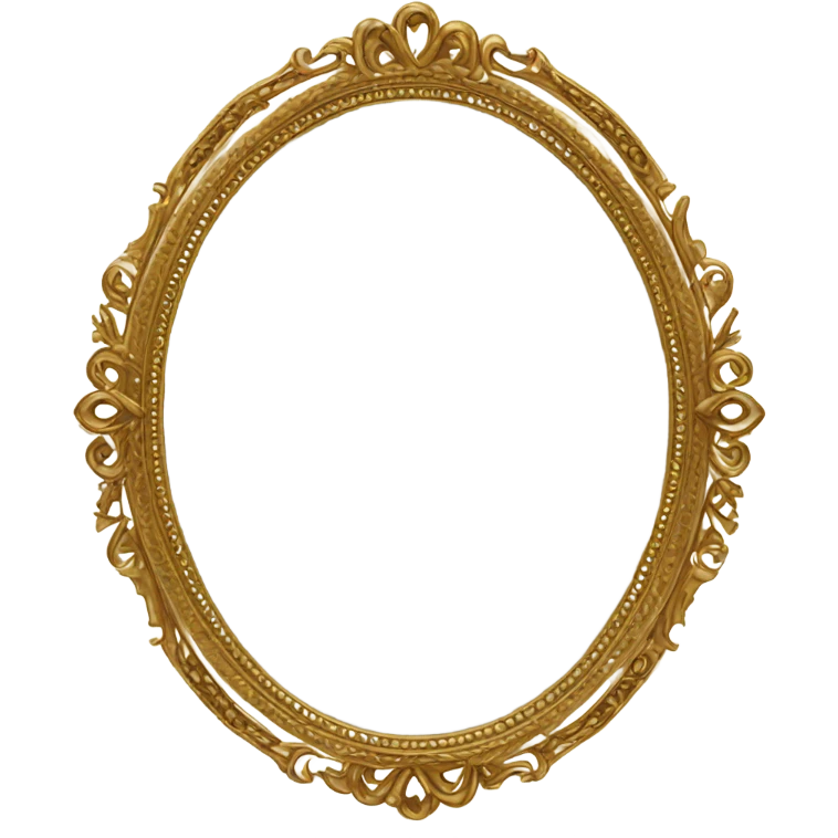 Gold oval vintage frame  emoji