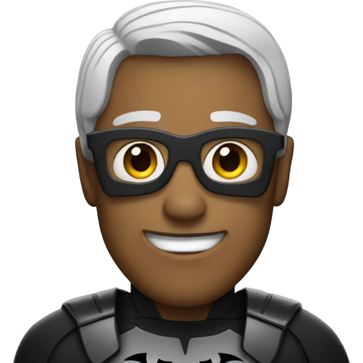 Man wearing batman emoji