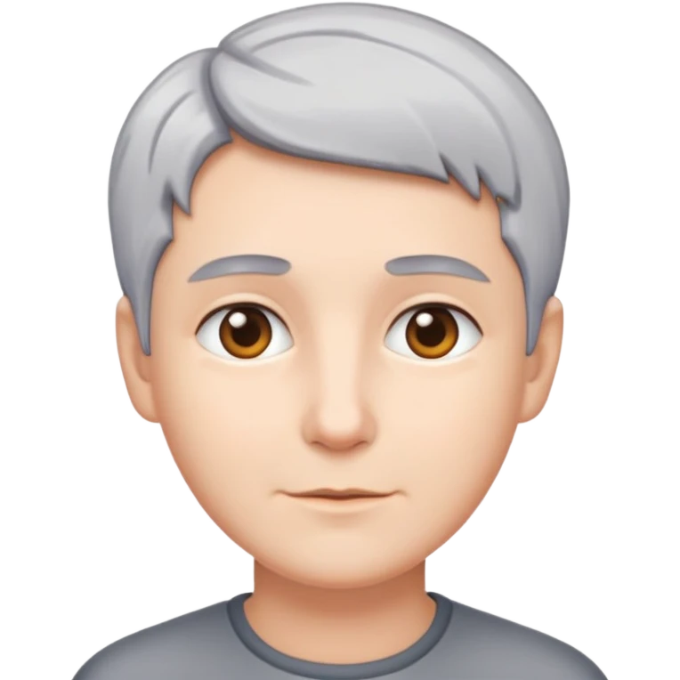 Grey short hair emoji