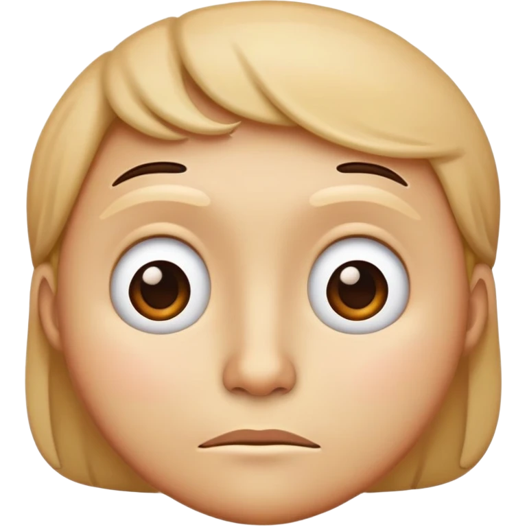 Can you make a pensive face emoji with the emoji having a little dih emoji