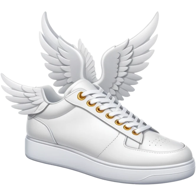 white sneakers with white wings emoji