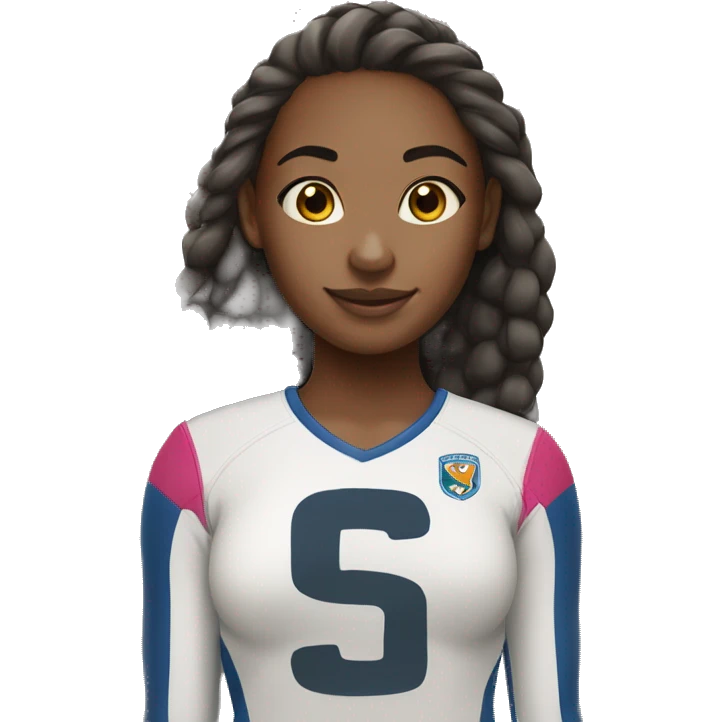 A girl playing volleyball lighter skin tone emoji