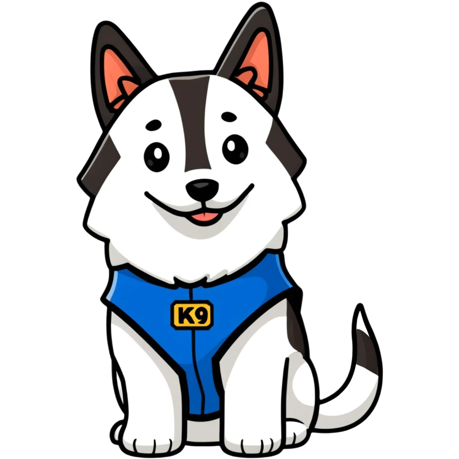 K9 unit dog with vest emoji