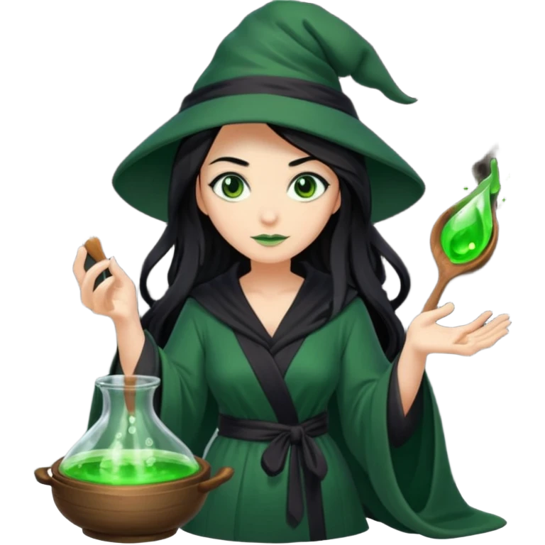 green witch cooking potion emoji