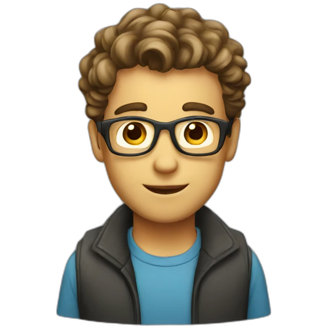 handsome genius emoji
