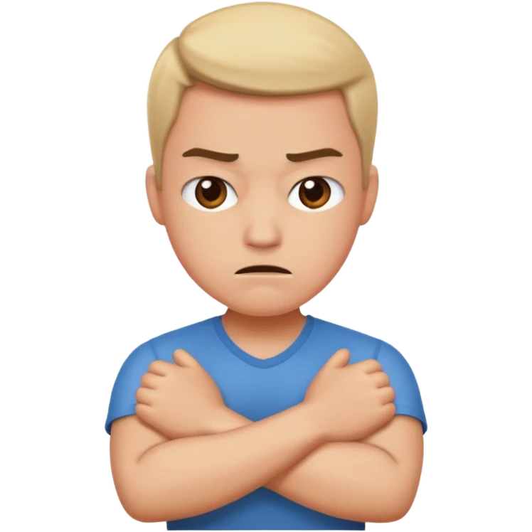 frustrated with arms crossed emoji