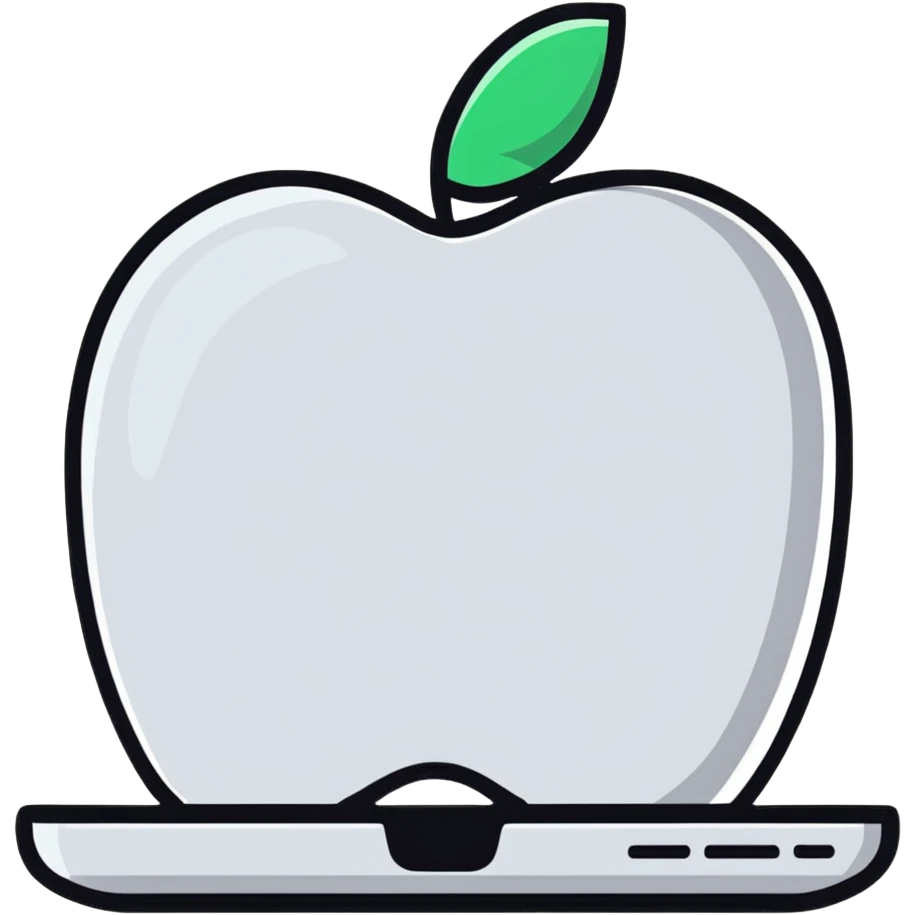 face on an Apple laptop emoji