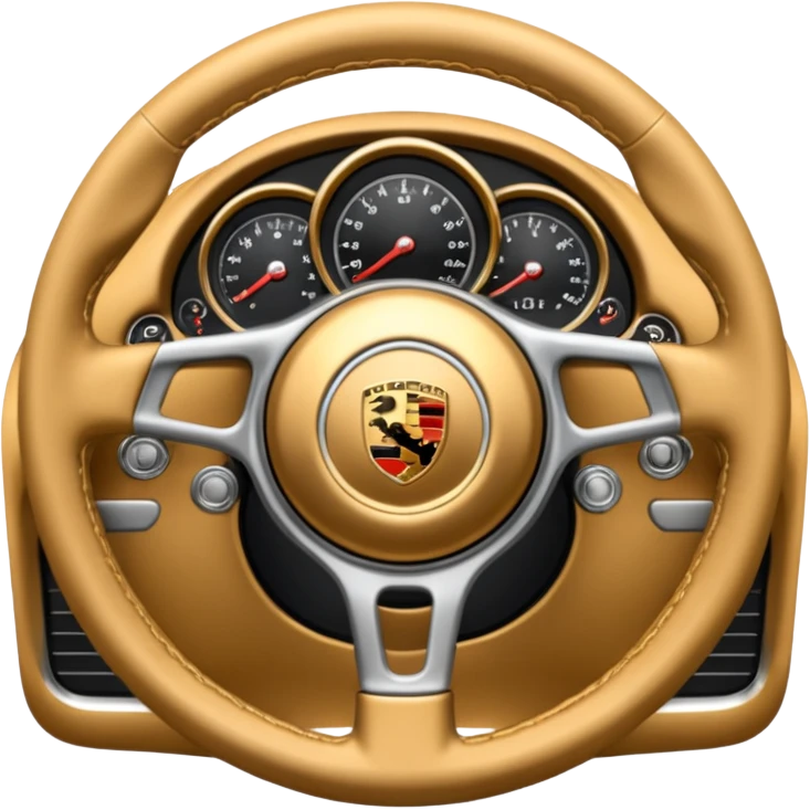 Volant Porsche doré emoji