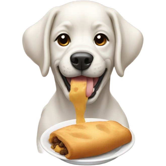 Dog eating  emoji