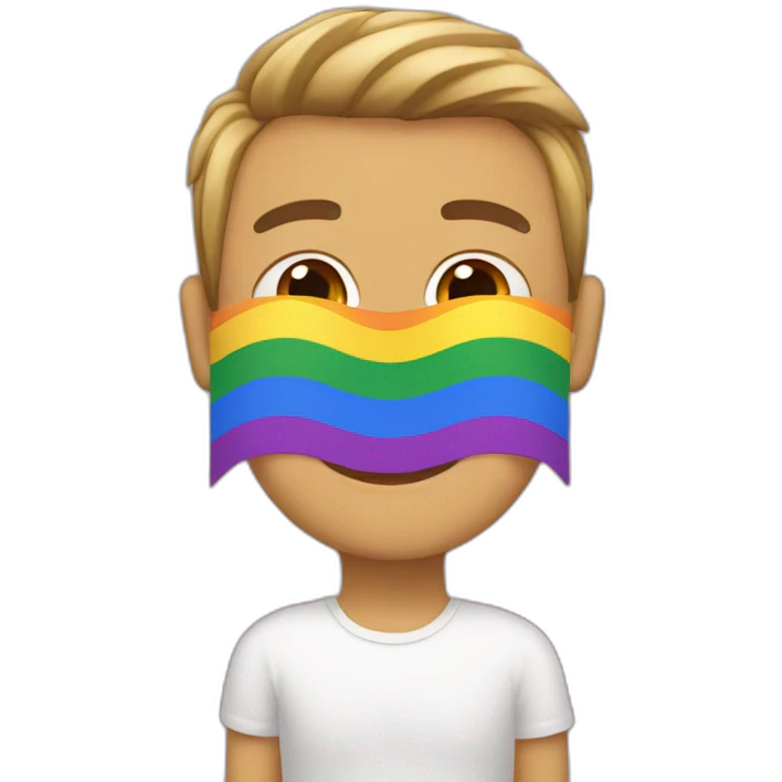 Drapeau Hetero qui soutient les lgbt emoji