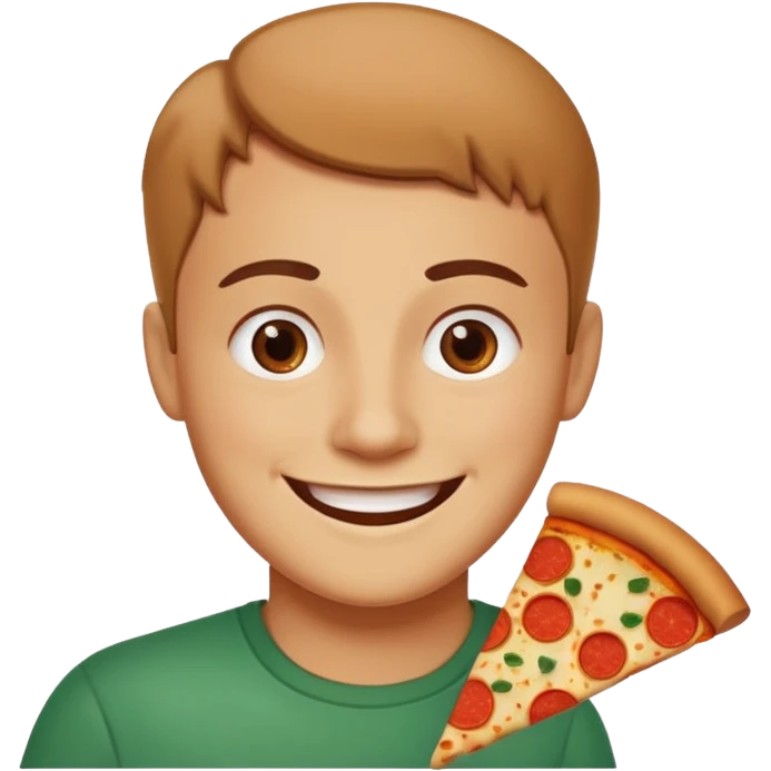 Pizza and I have to get love emoji