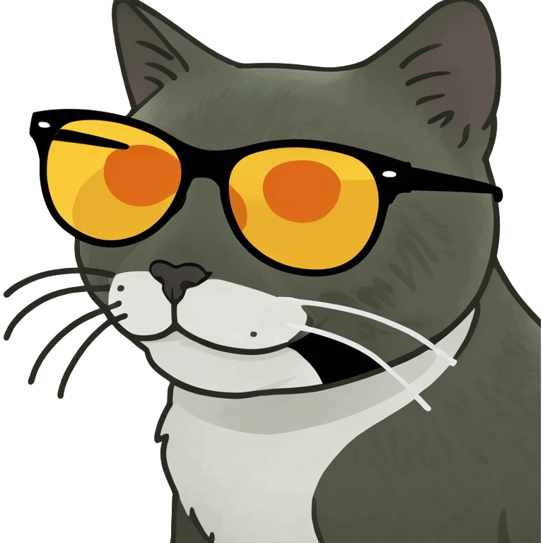 Cat with sunglasses emoji