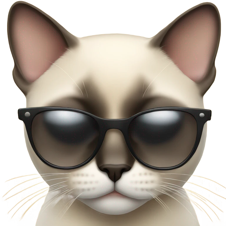 Snobby Siamese cat with sunglasses looking at you like you are her subjects  emoji