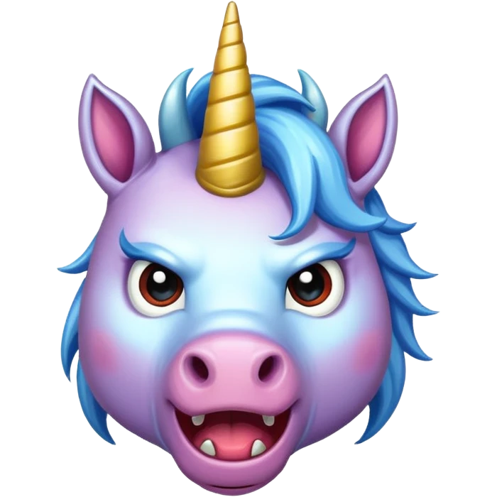angry unicorn emoji