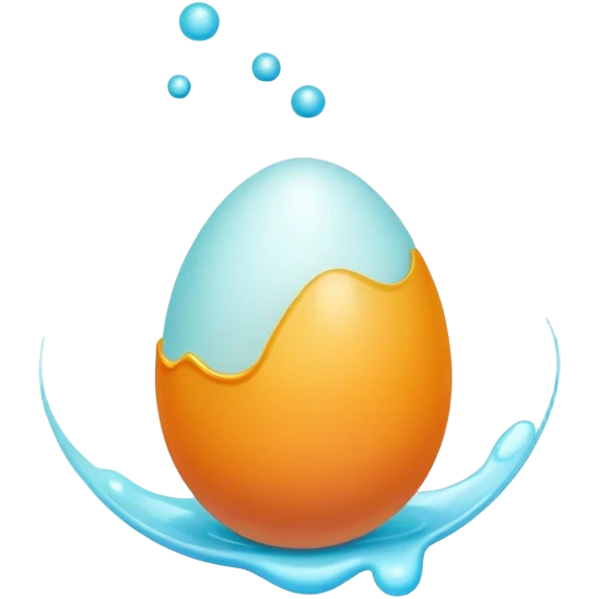 A symbolic representation of fertilization, egg and sperm meeting emoji