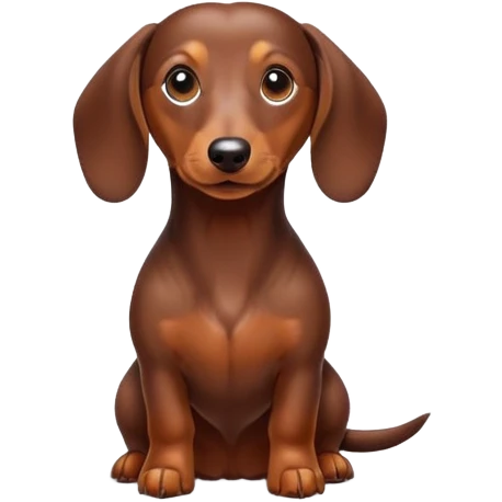 Dachshund arlequim de chocolate emoji