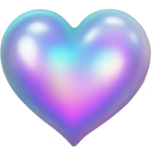 Iridescent heart emoji