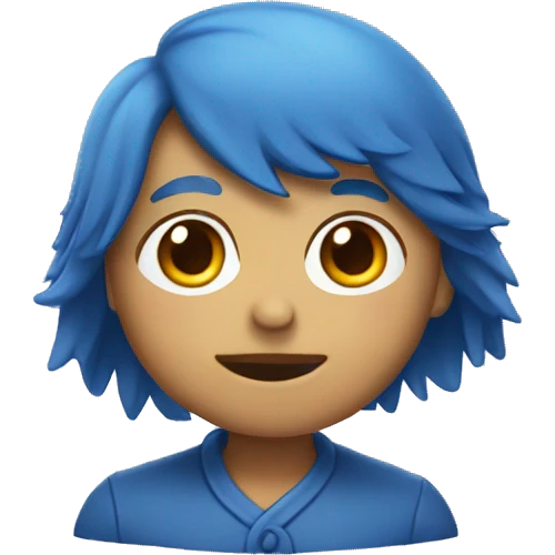 Blue chik chirik emoji