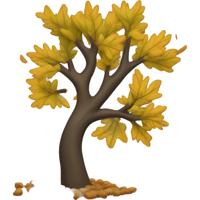 Wind trees leaves falling emoji