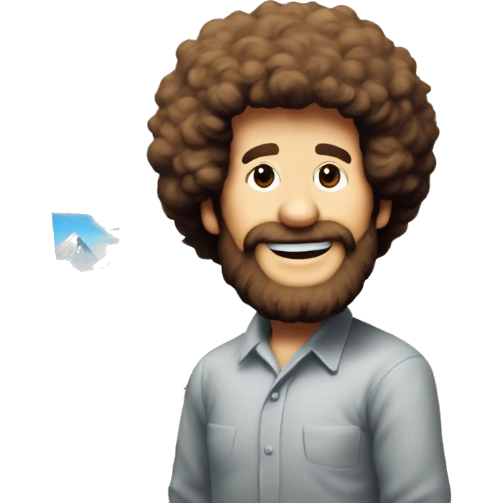 bob ross painting Powerpoint logo no an easel emoji