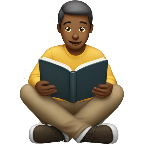 Person sitting reading a book emoji