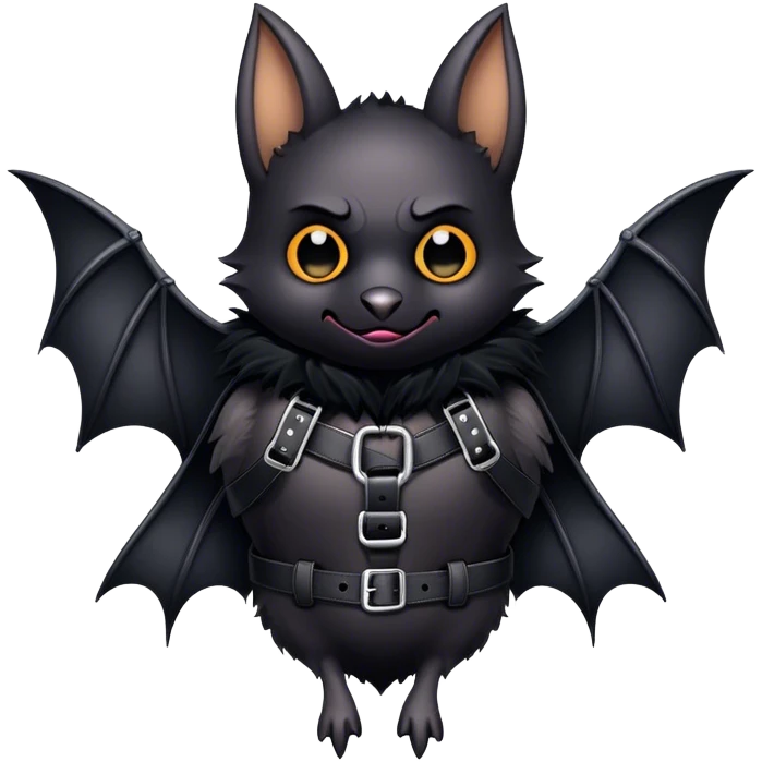 Goth bat emoji