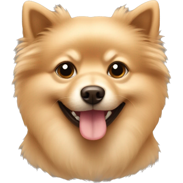 little coffee-colored spitz  emoji