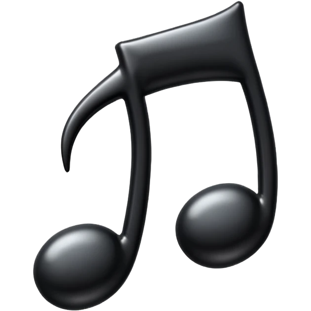black music note emoji