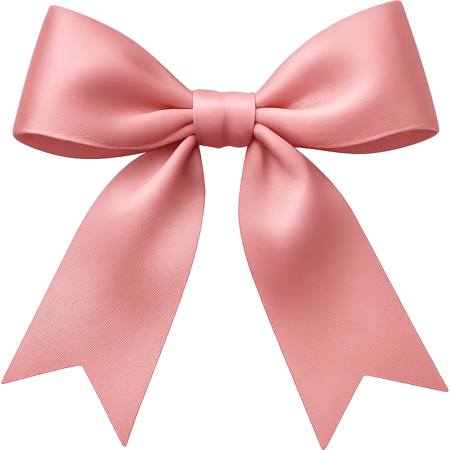 pink Valentine bow. remove background emoji