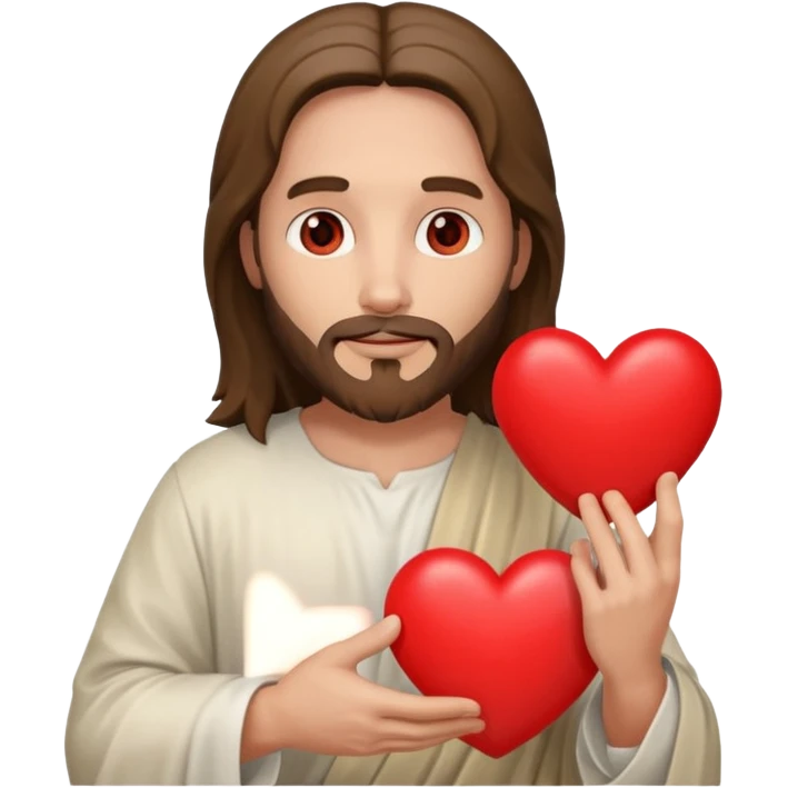 jesus holding a heart emoji emoji