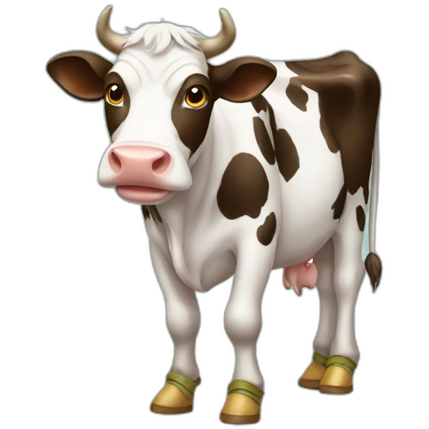 cow with shoes emoji