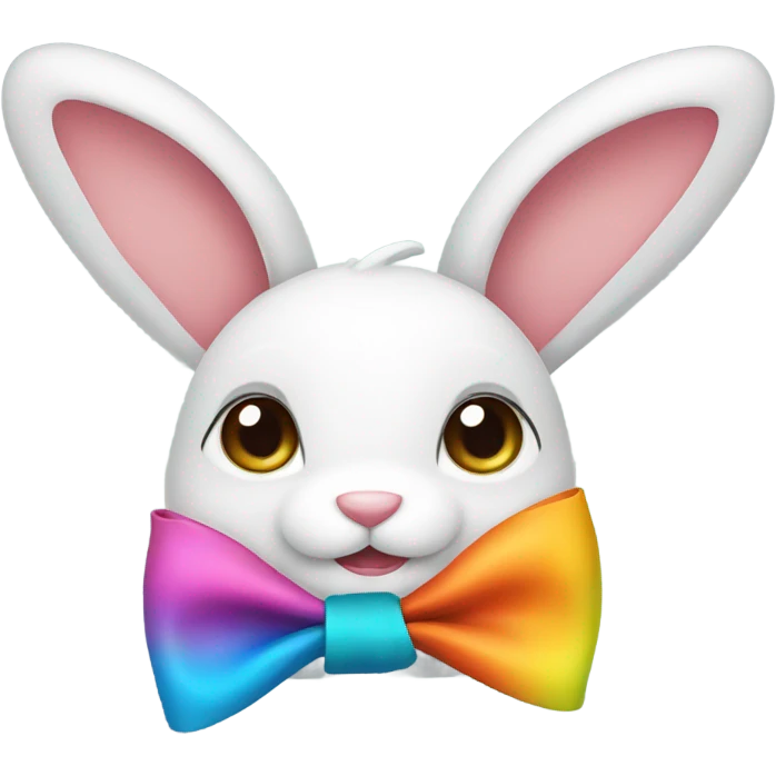 a bunny wearing a bow  emoji