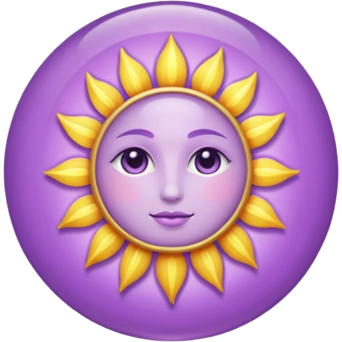 lilac mysthic sun emoji
