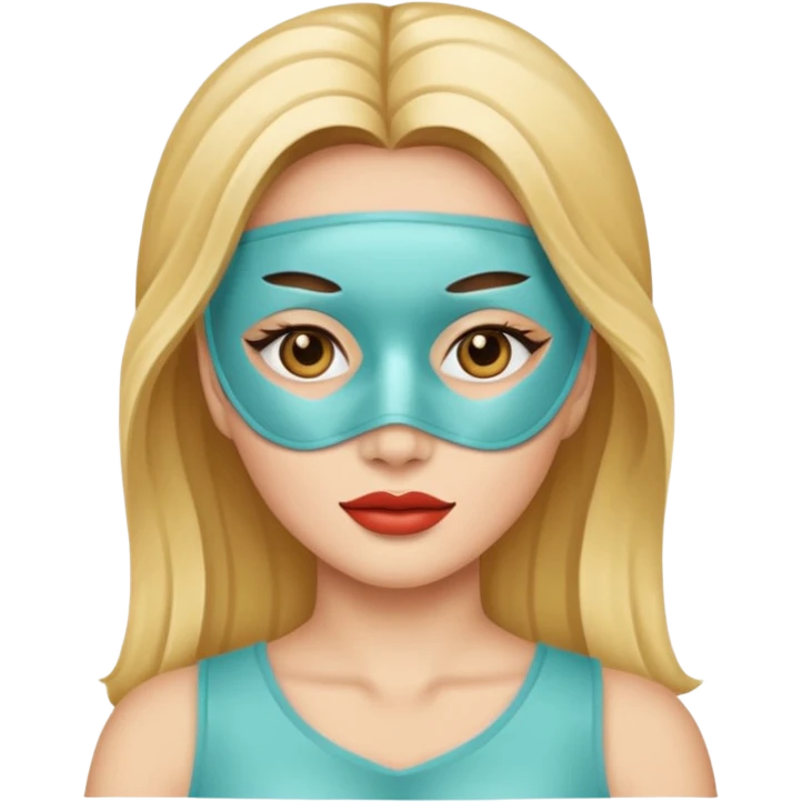 woman with beauty mask emoji