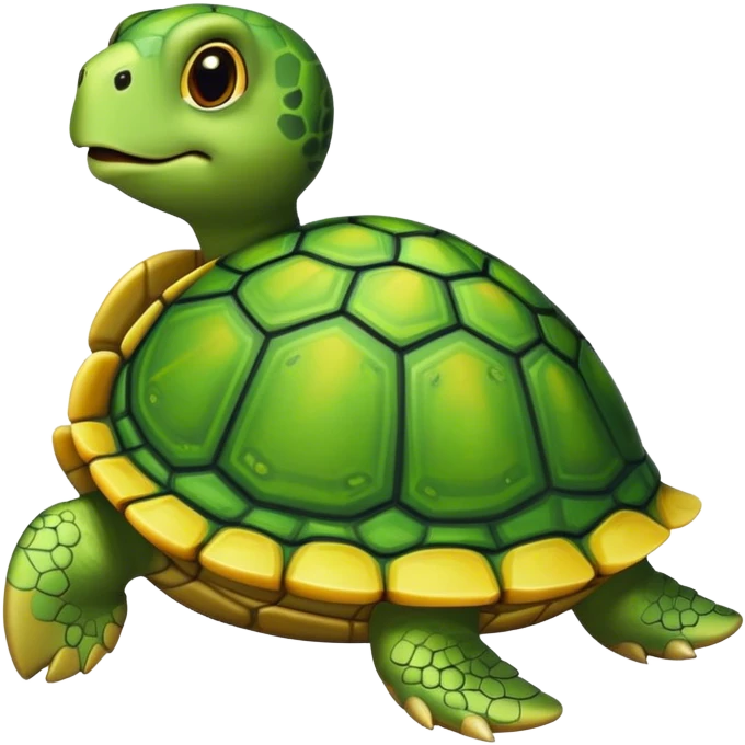 A turtle with a lemon as a shell emoji