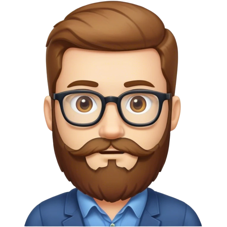 Nerd with full beard emoji