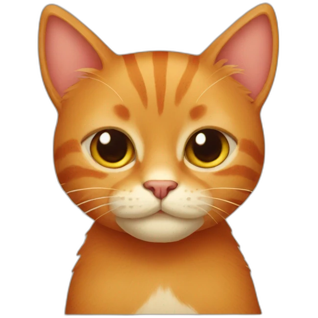 Red cat with a blond emoji