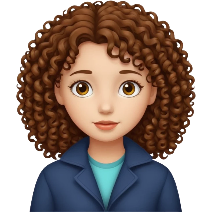 Girl with curly hair emoji