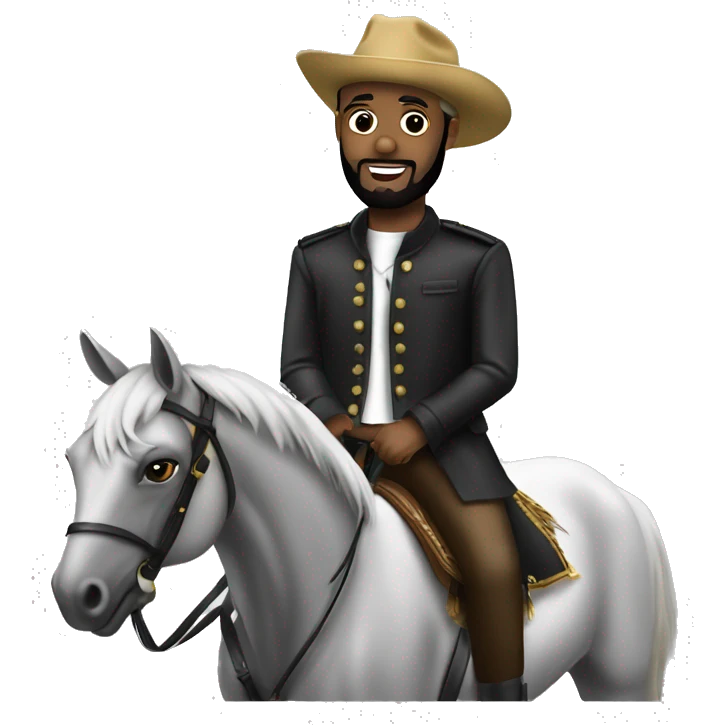 Fally Ipupa sur un cheval blanc  emoji